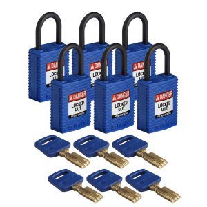 CPT-BLU-25PL-KD6PK SafeKey-Vorhängeschlösser ? kompakt