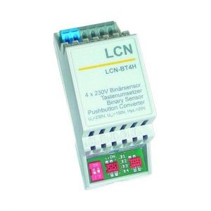LCN - BT4H, 4-fach Tasten-/Binärsensor 230V für die Hutschiene, für den I-Anschluss