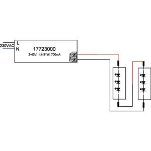 17723000 LED-Konverter 700 mA, 1,4- 31 W, schaltb
