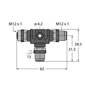 RKSW-2RSSW45-0002 2-fach-Verteilersysteme, Profibus-T-Stüc