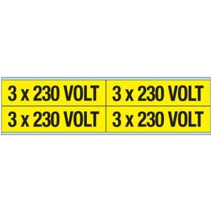 VOLTAGE MARKERS CV 3X230V B Warnschilder für die Spannungskennzeichn