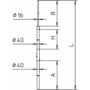 isFang 6000 =6m Isolierter Fangmast 6000mm, GFK, lichtgr