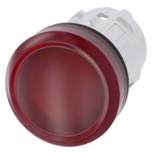 3SU1001-6AA20-0AA0, Leuchtmelder, 22mm, rund, Kunststoff, rot, Linse, glatt