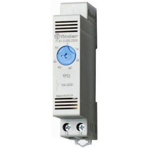 7T.81.0.000.2303, Thermostat für Schaltschrank, Reiheneinbaugerät 17,5 mm breit, 1 Schließer 10 A, einstellbar von 0 bis +60° C