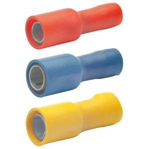 920, Rundsteckhülse isoliert, d: 4 mm, 0,5-1 mm², CuSnZn verzinnt, PVC vollisoliert