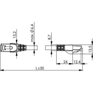 L00000A0285 Patchkabel S/FTP Cat.6A(IEC), 4x2xAWG27/