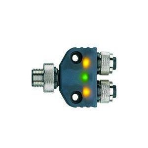 FSM4-2FKM3P3/S89, 2-fach Verteilersysteme, Blockverteiler M12 x 1 mit 3-fach LED, Stecker - 2x Kup