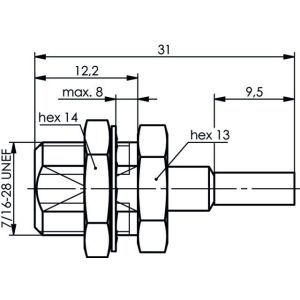 J01700A0013 FME-Einbaustecker G7(RG-316/U) crimp/cri