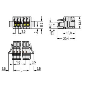 2734-114/037-000 1-Leiter-FederleisteDrückerPush-in CAG