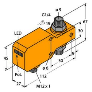FCI-D10A4P-AP8X-H1141 Strömungsüberwachung, Inline-Sensor mit