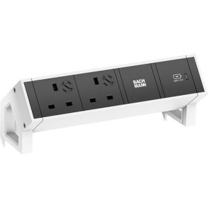 902.945 DESK2 2xUK 1xUSB C 30W 0,2m GST18 RAL901