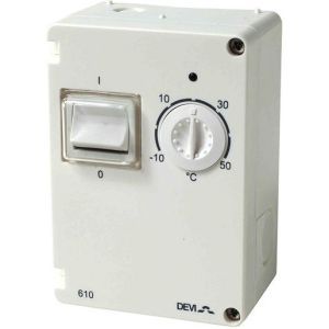 DEVIreg 610, Elektron.Thermostat  AP-Montage, -10°C bis 50°C, IP44