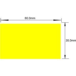 TWL-3560 Etikett, gelbes Gewebe ohne Rand 35,00x6