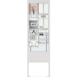 SZ205ZA1412 Zähleranschlusssäule 1 ZP, TSG, APZ, 4po