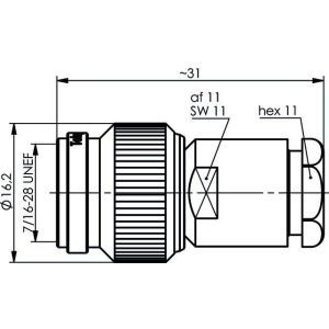 J01010A2608 TNC-Kabelstecker G1 (RG-58C/U), G5 (RG-2