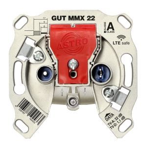 GUT MMX 22 BK-Modem-Durchgangsdose, 5 - 1218 MHz, T