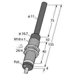 WI70-M18-LIU5 Induktiver Sensor, mit Analogausgang