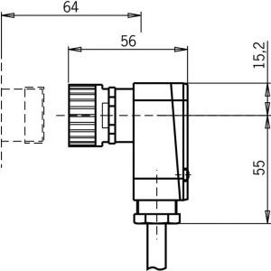 SR11WF, BUCHSENSTECKER GEWINKELT