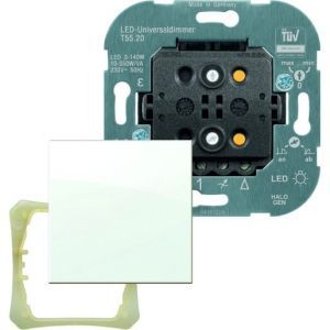 NDIMUNITA350LED140.01, LED-Universaltastdimmer kompatibel 55er Schalterprogramm inkl. Wippe weiß, LED: 3-140W, 10-350W/VA (R, L, C, LED)