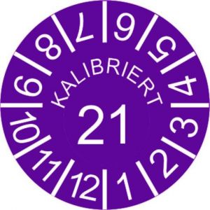 INP-C-K-21 Kalibrier-Plaketten, Jahr 21, violett, 1