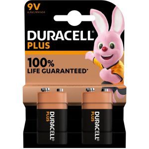 Plus-9V B2, Batterie 9V Block E Plus Power 2er Blister Duracell