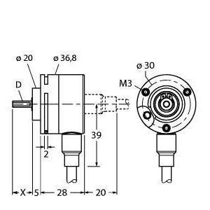 RI-08S6S-2F512-C 1M Inkrementaler Drehgeber, Industrial-Line