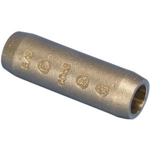 CC58, Pressverbinder für Cuummantelten Erdungsstange, spitz, Sliziumbronze 5/8 Ø