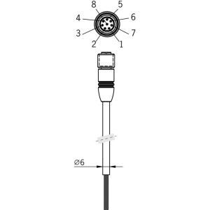 C-M12F08-08X025PV20,0-MA-100179, ANSCHLUSSLEITUNG