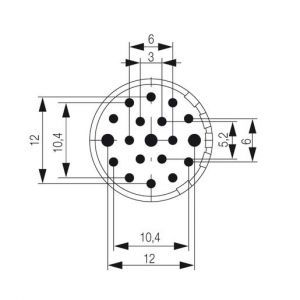 SAI-M23-SE-19 Kontakteinsatz (Rundsteckverbinder), Ein