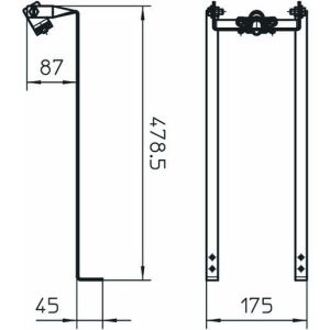 SD-Fix Stangenhalter für Schrägdächer Rd16, A2,
