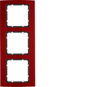 10133012 Rahmen 3fach B.3 Alu, rot/anthrazit
