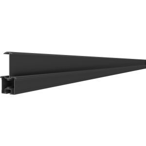 86500-01-6000, Modultragprofil ESM schwarz eloxiert- 6000mm Einlegesystem Rail 40 - 40x91x6000 Mittelstück