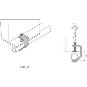 ECH-33 Trägerhalter für Rohr, schraubbar, für 3