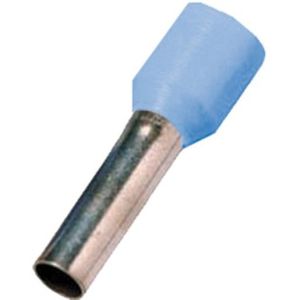 ICIAE0256, Isolierte Aderendhülse DIN 46228 Teil 4, 0,25qmm 6 mm Länge verzinnt hellblau