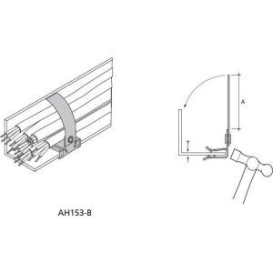 AH153-B Trägerbefestigungsclip für Kabel bis 16m