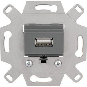 MEG4581-0000 USB-Anschlussdosen-Einsatz 1-fach, mausg