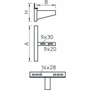 AWSS 51 FT Wandausleger schwere Bauform B510mm, St,