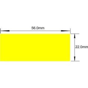 TWL-2256 Etikett, gelbes Gewebe ohne Rand 22,0x56