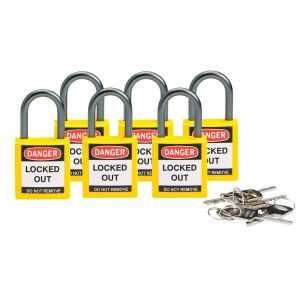 Compact safe padlock 25mm Sha KD Yel/6 Kompakte Brady Sicherheitsschlösser mit