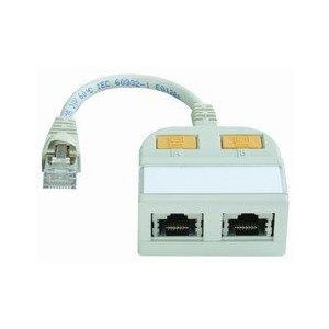 J00029A0013 T-Adapter S, 10/100BT/ISDN lichtgrau RAL