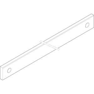 XCUW142B Cu-Schiene 2FB 40x10x587mm waagrecht, be