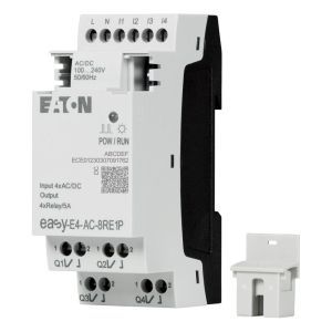 EASY-E4-AC-8RE1P, Ein-/Ausgangserweiterung für easyE4, 100 - 240 V AC, 100-240 V DC (cULus: 100-110 V DC), 4DI, 4DO-Relais, Push-In