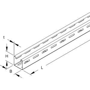 RL 50.050 F OV Mini-Kabelrinne, 50x50x3000 mm, t=0,75 m