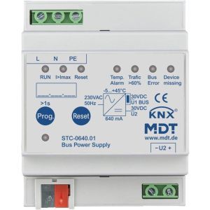 STC-0640.01, Busspannungsversorgung mit Diagnosefunktion, 4TE, REG, 640 mA