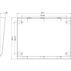 NSYSC1240 Spacial SF/SM-Regendach, 1200x400mm