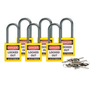 BRADY COMPACT LOCKOUT PADLOCK YELLOW Kompakte Brady Sicherheitsschlösser mit