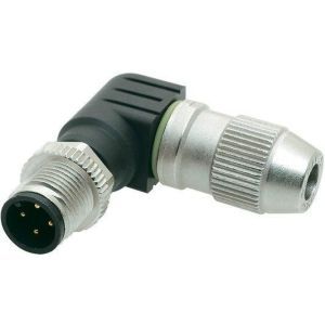 21011405081 Adapter gewinkelt Harax M12-4polig Stift