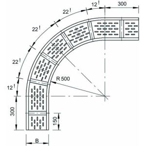 WRB 90 150 FT Bogen 90° für Weitspannkabelrinne 110 11