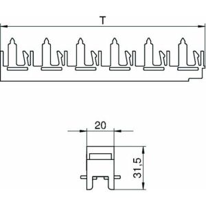 PV N3 200H Profilverbinder horizontal für Konsole B