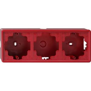 006343 AP-Gehäuse 3f + Rahmen S-Color Rot